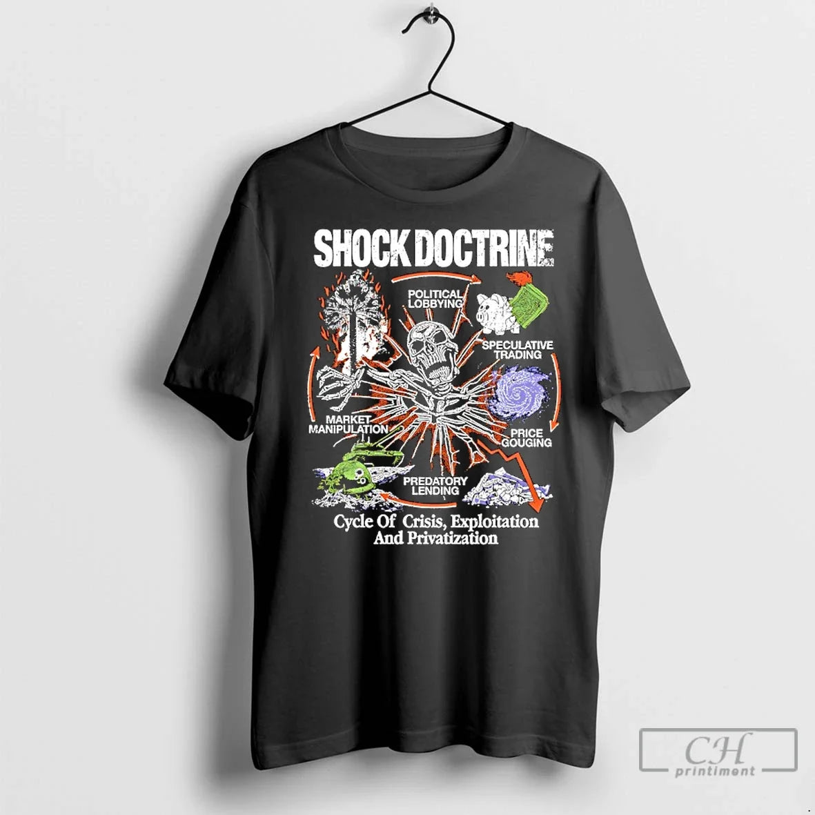 Classic Shock Doctrine Cycle Crisis Exploitation Privatization T-Shirts, Hoodie, Sweatshirt - T-Shirt, Sweatshirt, Hoodie