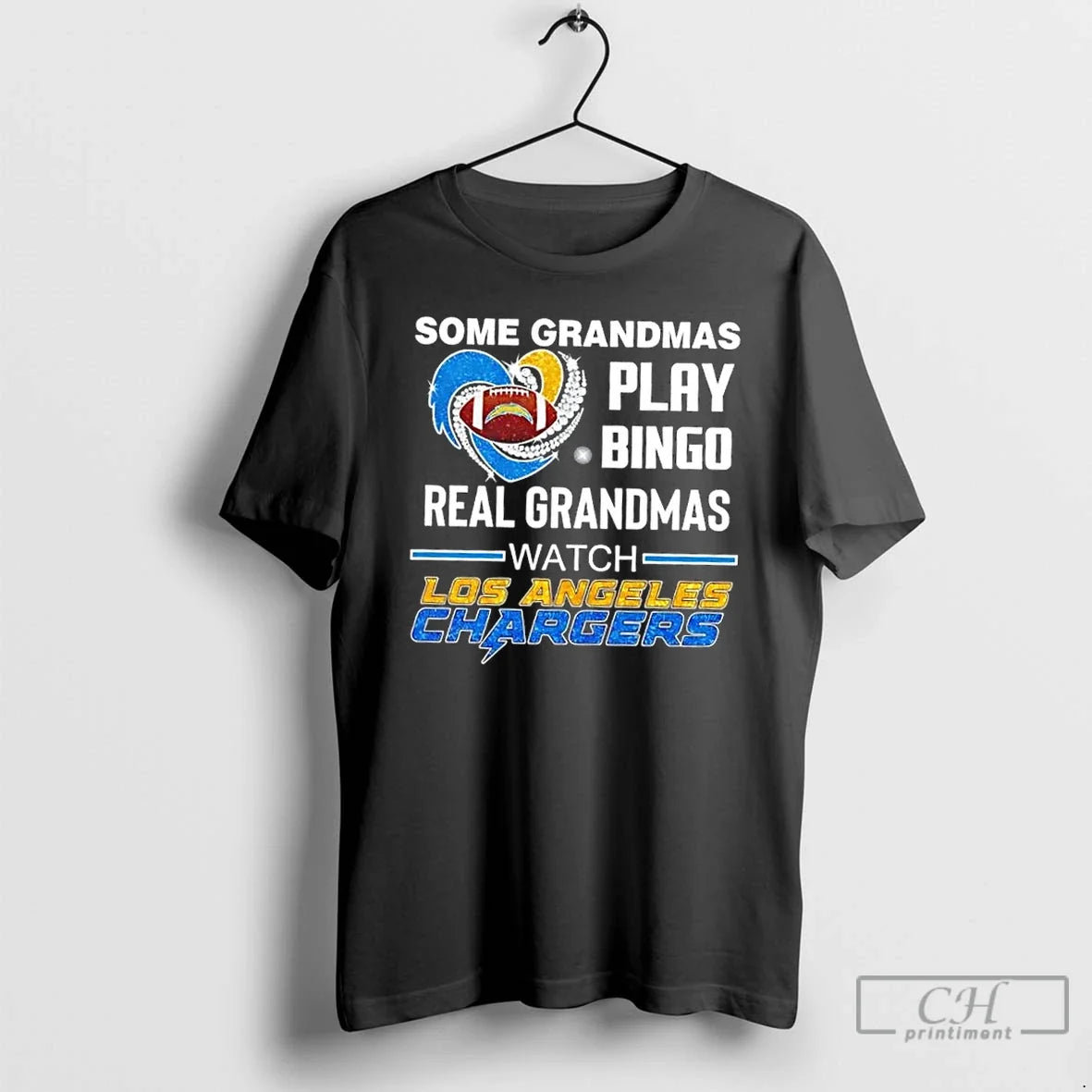 Classic Some Grandmas Play Bingo Real Grandmas Watch Los Angeles Chargers Football Diamond Heart T-Shirts, Hoodie, Sweatshirt - T-Shirt, Sweatshirt, Hoodie