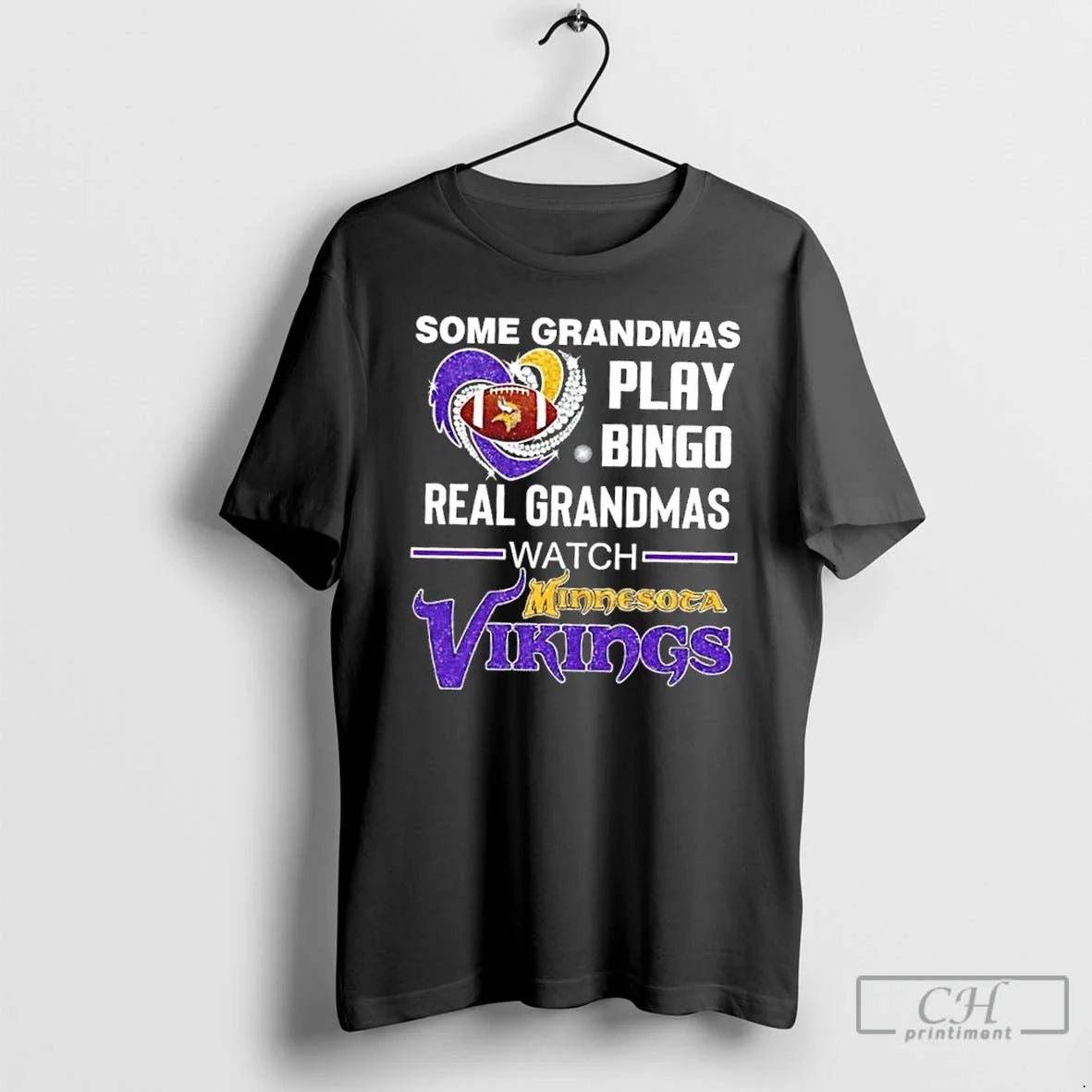 Classic Some Grandmas Play Bingo Real Grandmas Watch Minnesota Vikings Football Diamond Heart T-Shirts, Hoodie, Sweatshirt - T-Shirt, Sweatshirt, Hoodie