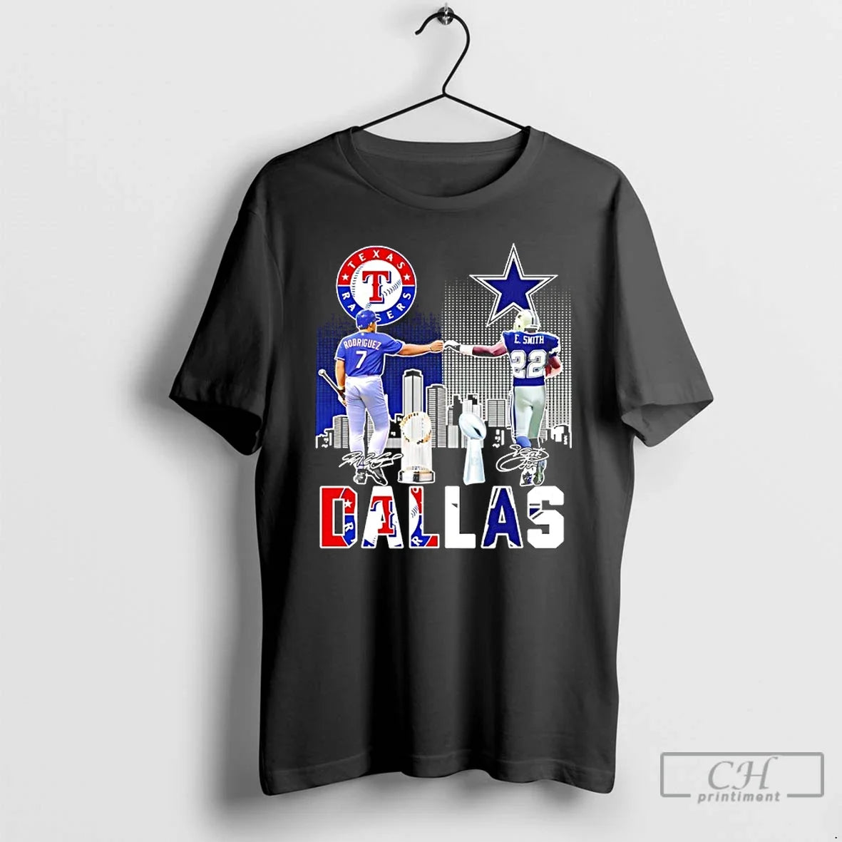 Classic Sports Dallas Rangers Rodriguez Cowboys E Smith Signatures T-Shirts, Hoodie, Sweatshirt - T-Shirt, Sweatshirt, Hoodie