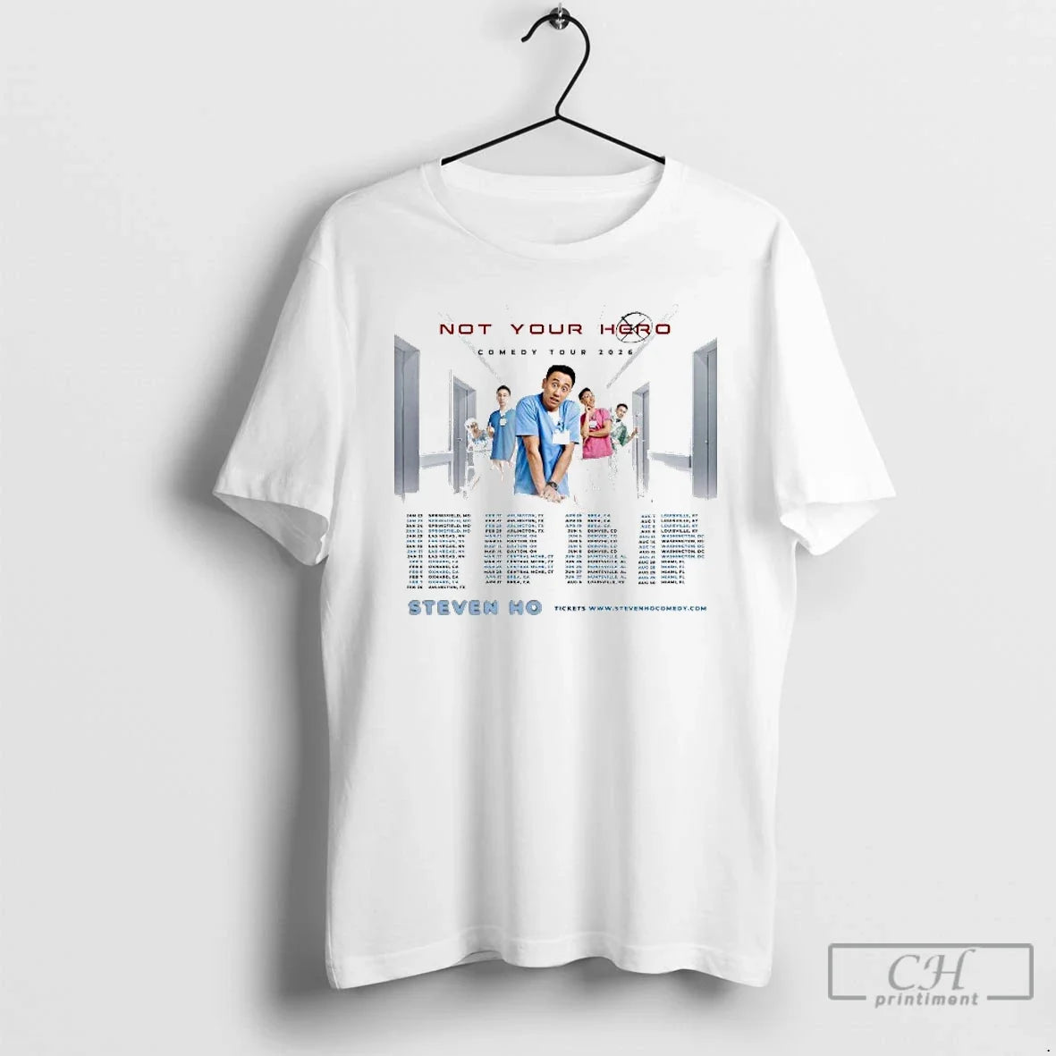 Classic Steven Ho Not Your Hero Comedy Tour 2026 T-Shirts, Hoodie, Sweatshirt - T-Shirt, Sweatshirt, Hoodie