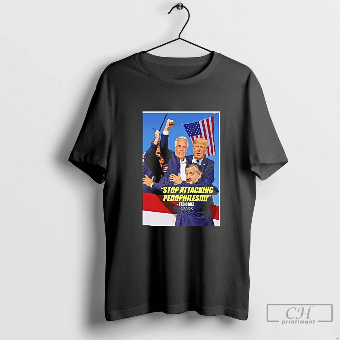 Classic Stop Attcking Pedophiles Ted Cruz Trump Fight Parody Blackshirt T-Shirts, Hoodie, Sweatshirt - T-Shirt, Sweatshirt, Hoodie