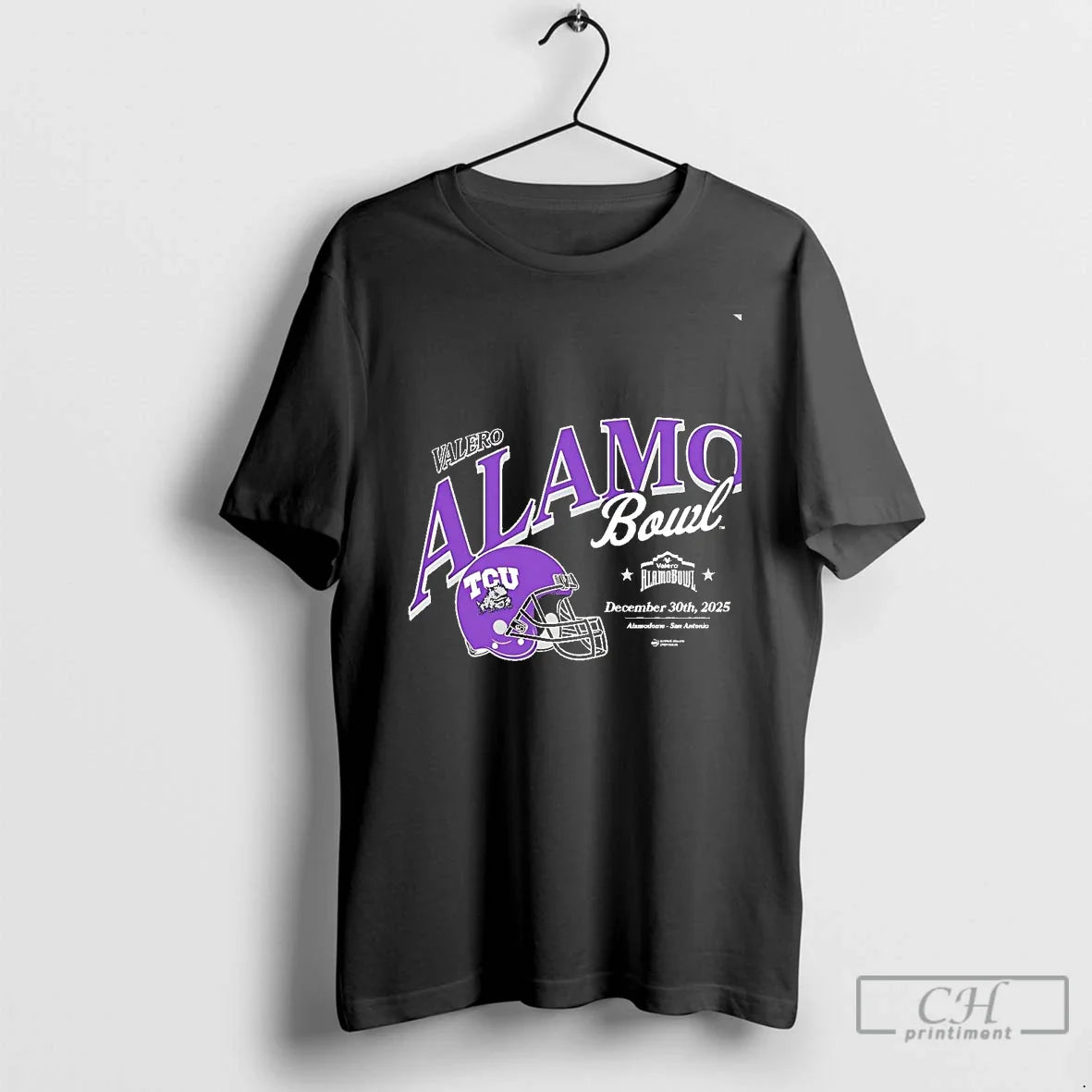 Classic Tcu Horned Frogs 2025 Valero Alamo Bowl Helmet Chriast T-Shirts, Hoodie, Sweatshirt - T-Shirt, Sweatshirt, Hoodie
