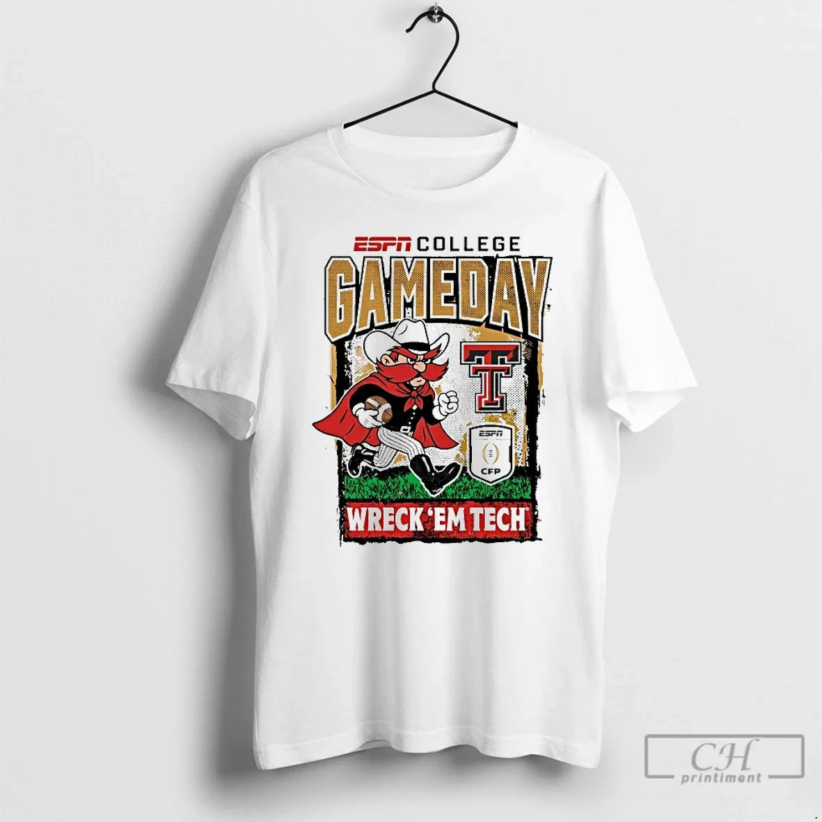 Classic Texas Tech Red Raiders Cfp 25 2026 Wreck Em Tech Gameday Runner Mascot T-Shirts, Hoodie, Sweatshirt - T-Shirt, Sweatshirt, Hoodie