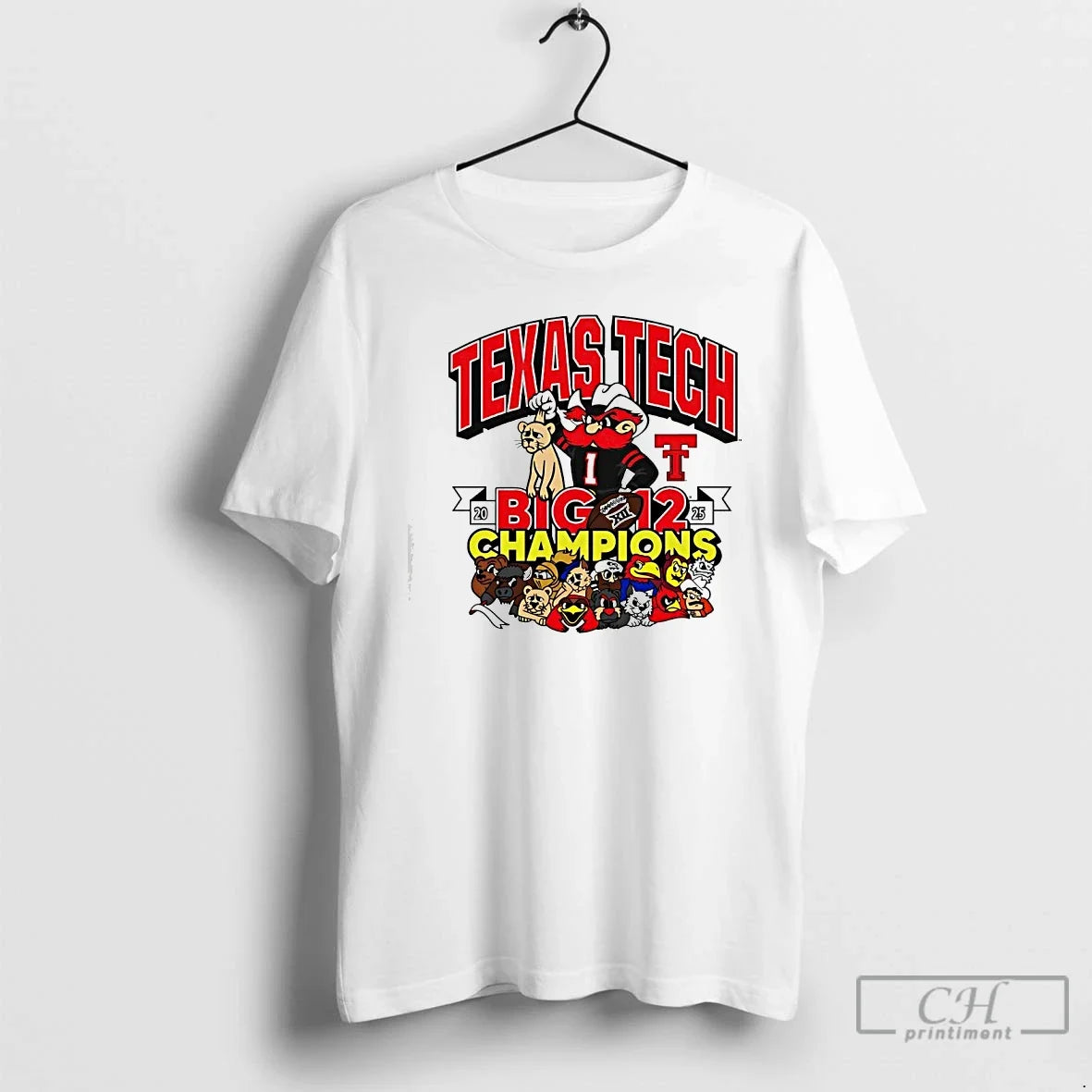 Classic Texas Tech Red Raiders Mascot Big 12 Conference Champions 2025 T-Shirts, Hoodie, Sweatshirt - T-Shirt, Sweatshirt, Hoodie