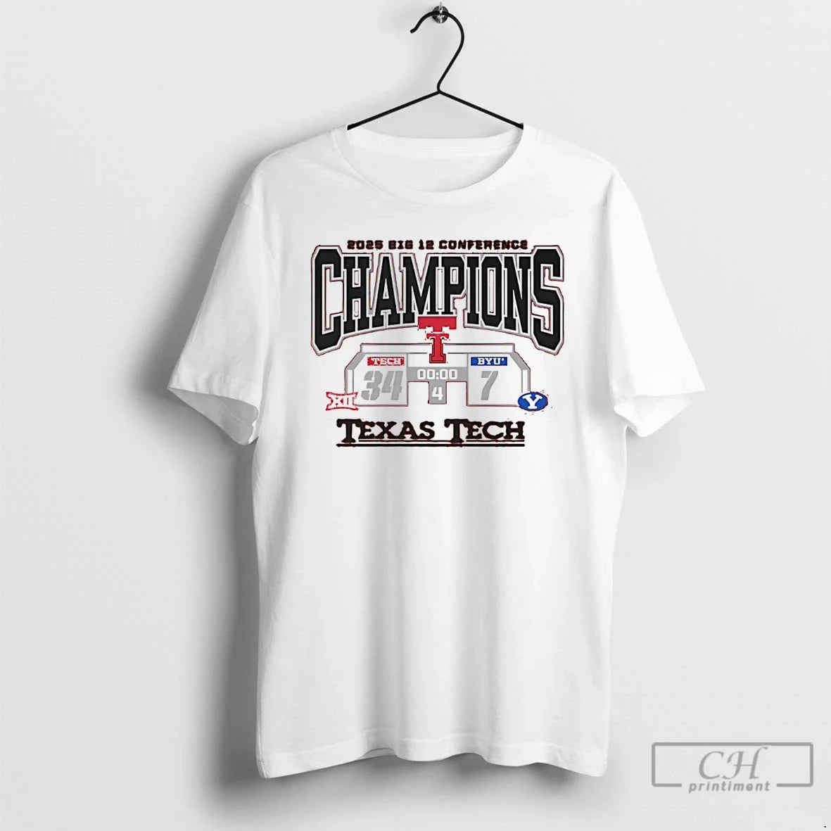 Classic Texas Tech Red Raiders Vs Byu Cougars Big 12 Conference Champions Score 2025 T-Shirts, Hoodie, Sweatshirt - T-Shirt, Sweatshirt, Hoodie