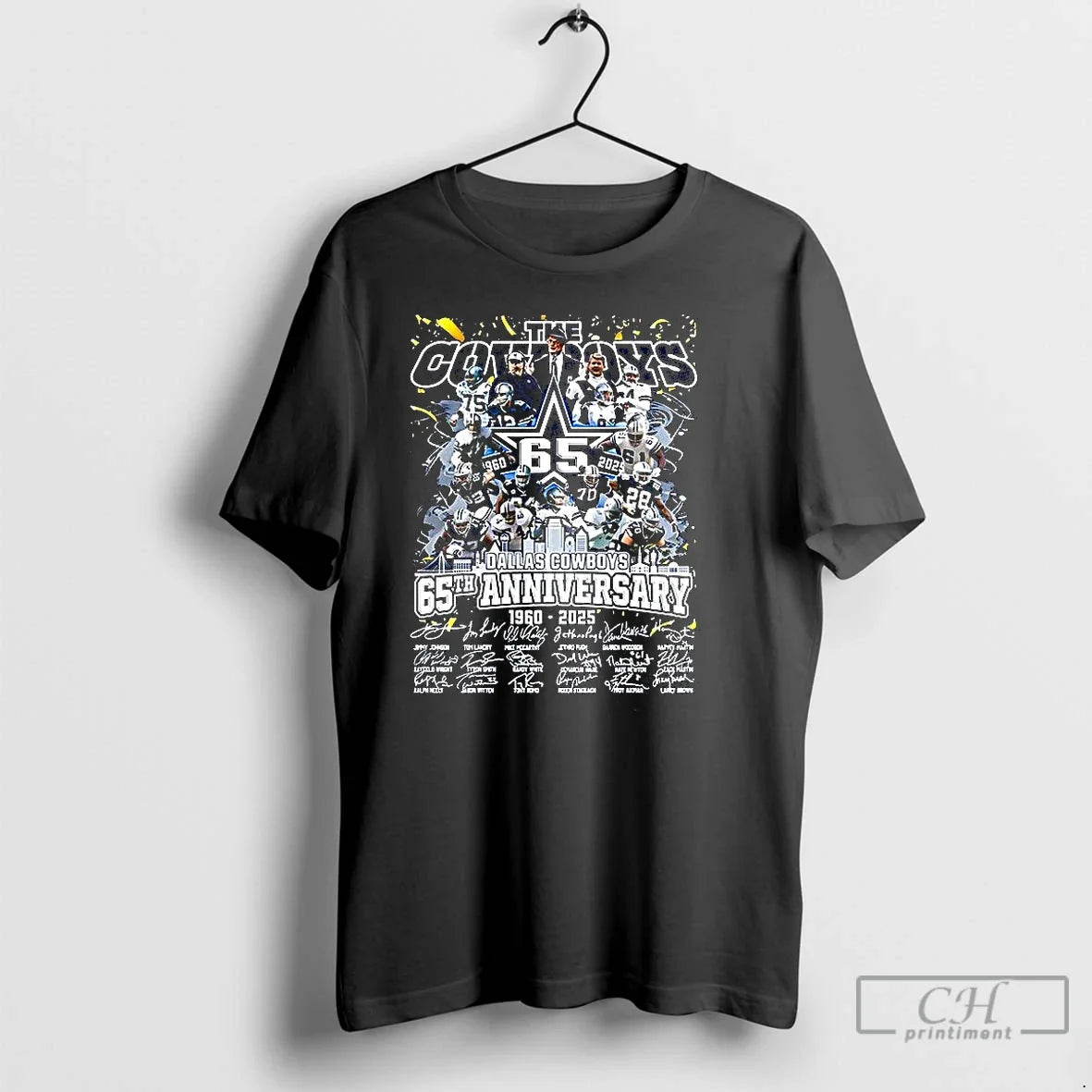 Classic Dallas Cowboys 65th Anniversary 1960 2025 Player Signature Skyline T-Shirts, Hoodie, Sweatshirt - T-Shirt, Sweatshirt, Hoodie