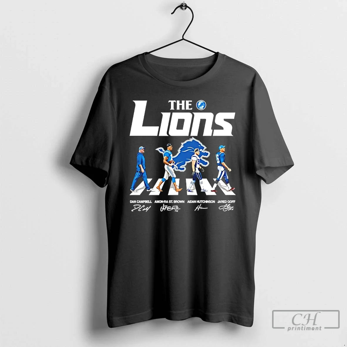 Classic Detroit Lions Player Walking Autographed T-Shirts, Hoodie, Sweatshirt - T-Shirt, Sweatshirt, Hoodie