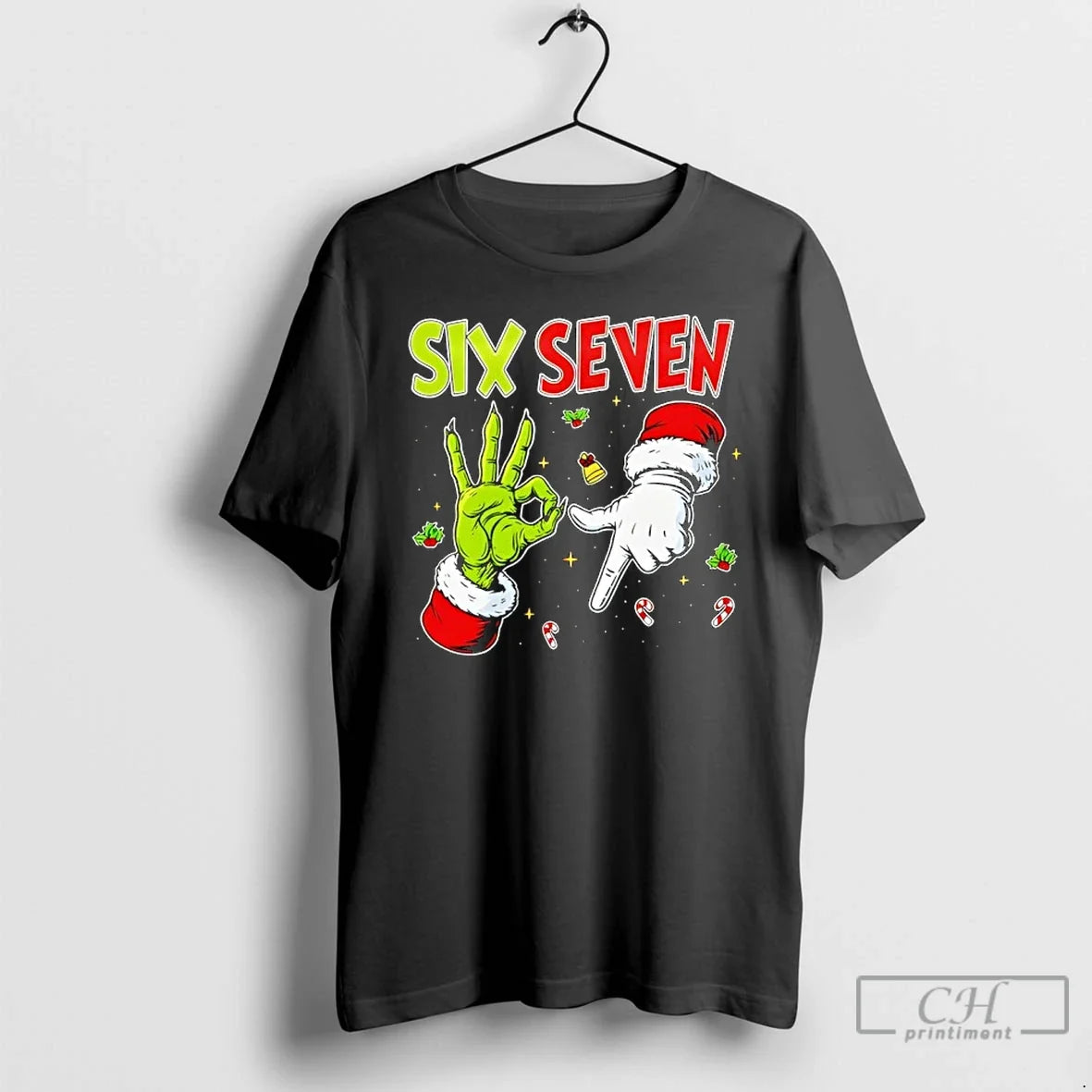 Classic Grinch Santa Hands Six Seven T-Shirts, Hoodie, Sweatshirt - T-Shirt, Sweatshirt, Hoodie
