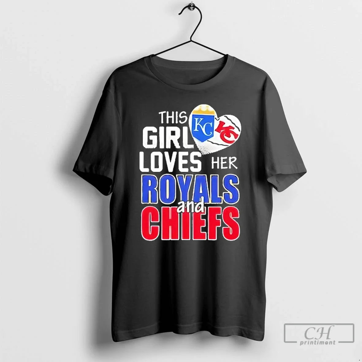 Classic This Girl Loves Her Missouri Sports Kansas City Royals Kansas City Chiefs Logo T-Shirts, Hoodie, Sweatshirt - T-Shirt, Sweatshirt, Hoodie