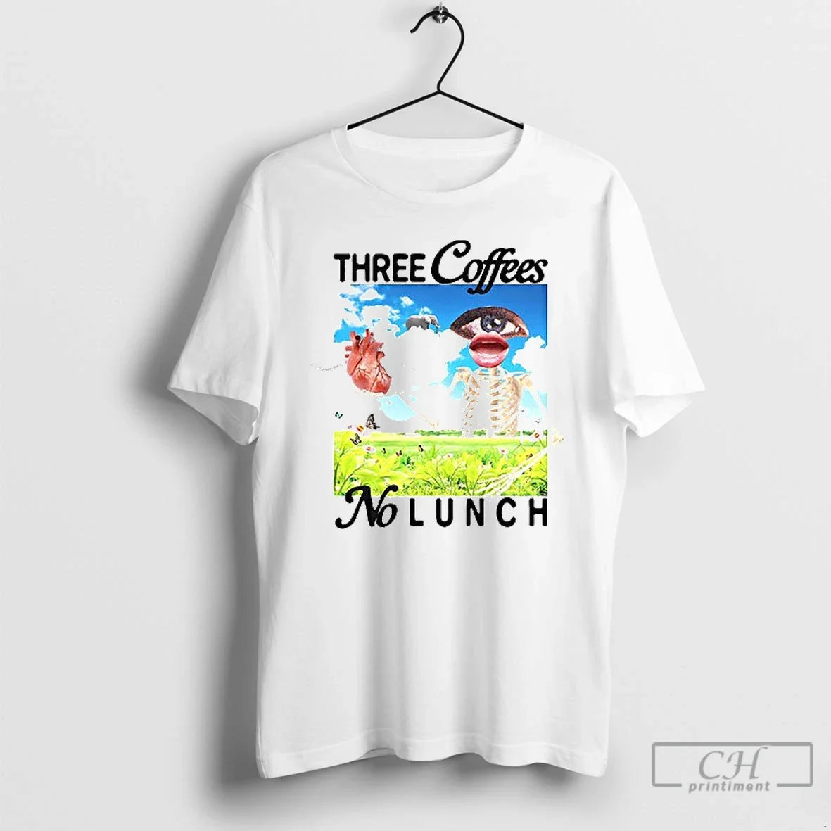 Classic Three Coffees No Lunch Skeleton T-Shirts, Hoodie, Sweatshirt - T-Shirt, Sweatshirt, Hoodie