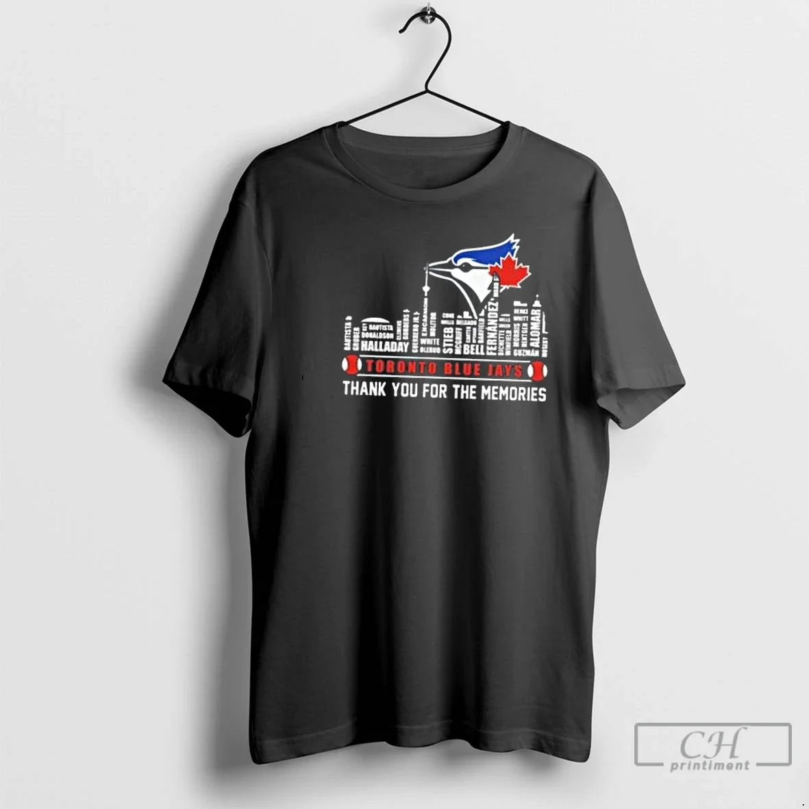 Classic Toronto Blue Jays Skyline Names Thank You Memories 2025 T-Shirts, Hoodie, Sweatshirt - T-Shirt, Sweatshirt, Hoodie