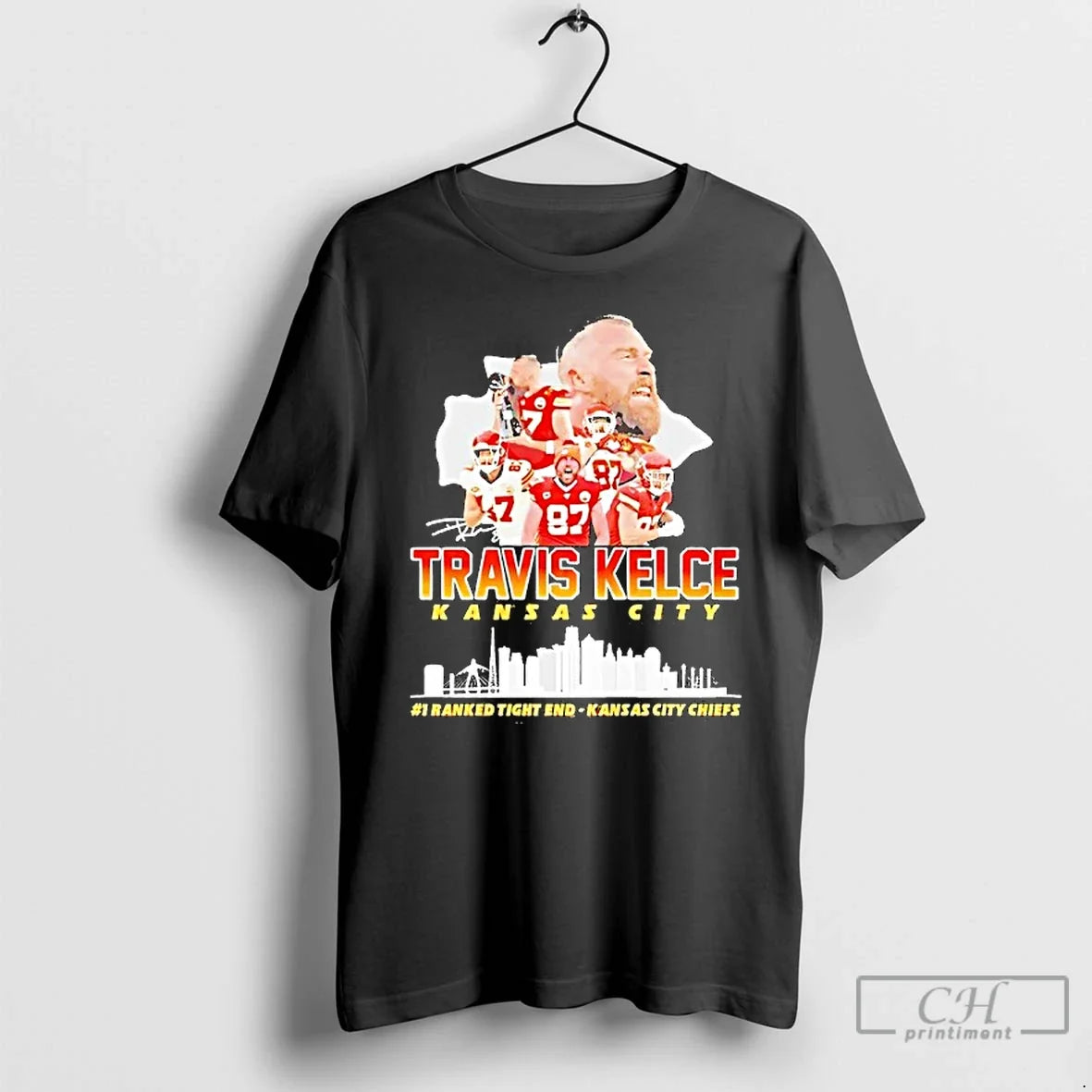 Classic Travis Kelce Kansas City Chiefs City Skyline Signature T-Shirts, Hoodie, Sweatshirt - T-Shirt, Sweatshirt, Hoodie