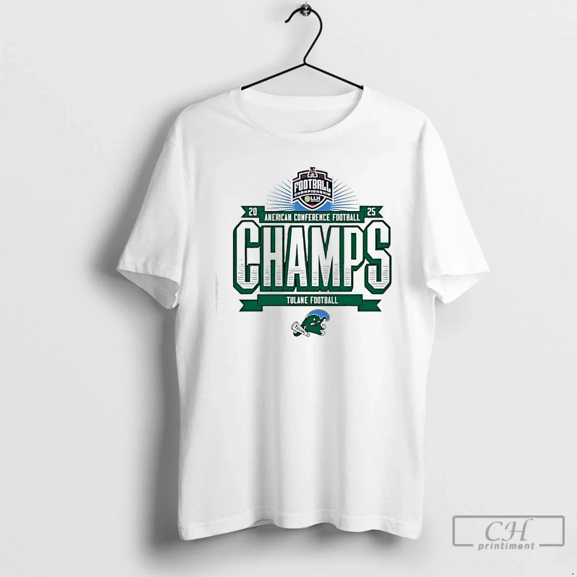 Classic Tulane Football 2025 Amercan Conference Champs Logo T-Shirts, Hoodie, Sweatshirt - T-Shirt, Sweatshirt, Hoodie