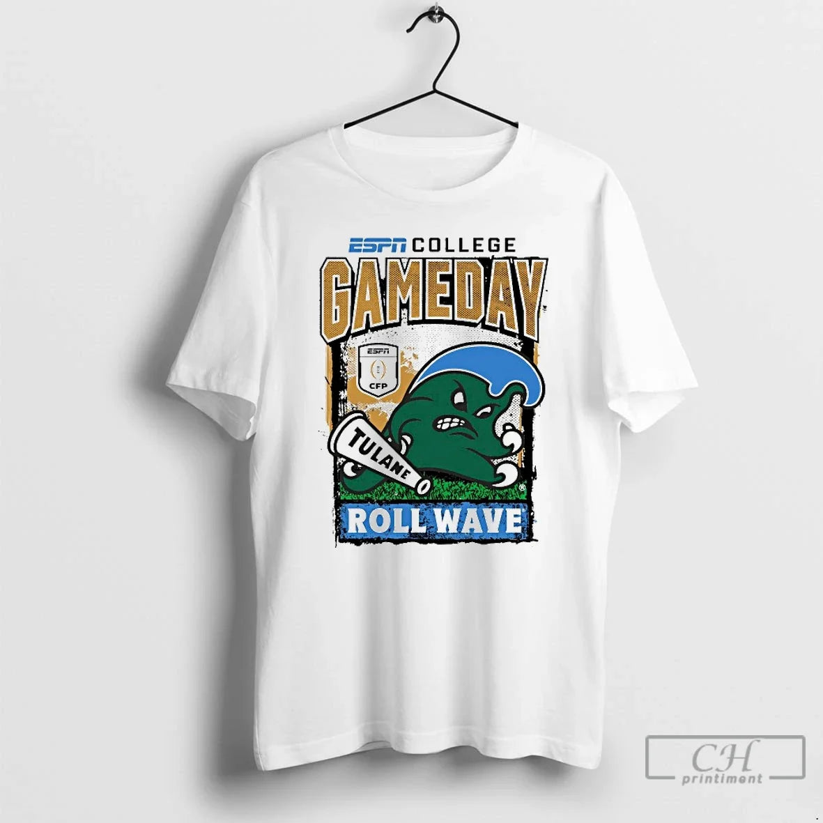 Classic Tulane Green Wave Cfp 25 2026 Roll Wave Gameday Mascot T-Shirts, Hoodie, Sweatshirt - T-Shirt, Sweatshirt, Hoodie