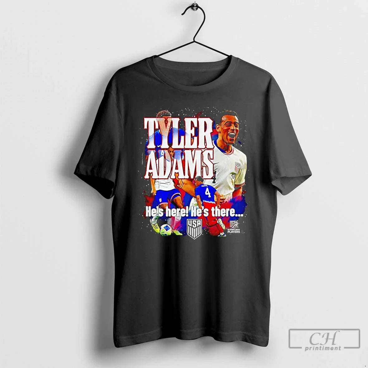 Classic Tyler Adams Warning Usmnt Hes Here Hes There Player Collage T-Shirts, Hoodie, Sweatshirt - T-Shirt, Sweatshirt, Hoodie