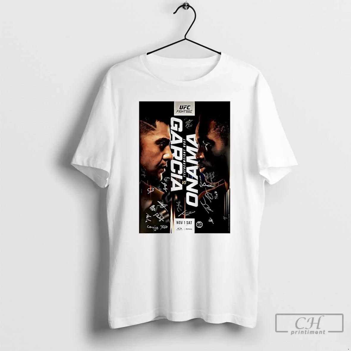 Classic Ufc Fight Night Garcia Vs Onama Autographed Event T-Shirts, Hoodie, Sweatshirt - T-Shirt, Sweatshirt, Hoodie