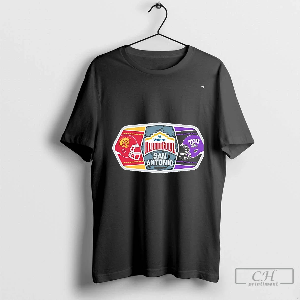 Classic Usc Trojans Vs Tcu Horned Frogs 2025 Valero Alamo Bowl Helmet Chriast T-Shirts, Hoodie, Sweatshirt - T-Shirt, Sweatshirt, Hoodie