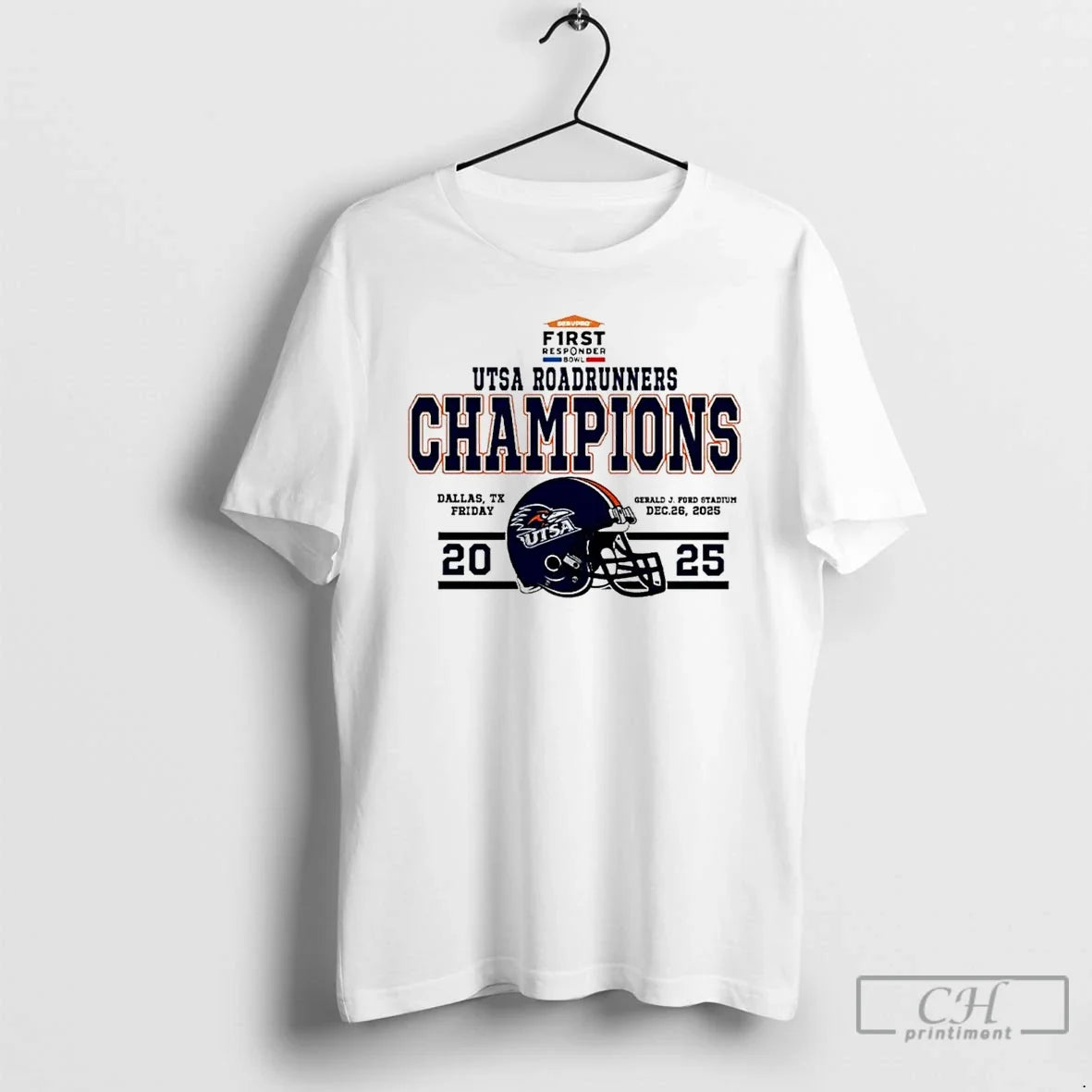 Classic Utsa Roadrunners Football 2025 First Responder Bowl Champions Helmet T-Shirts, Hoodie, Sweatshirt - T-Shirt, Sweatshirt, Hoodie