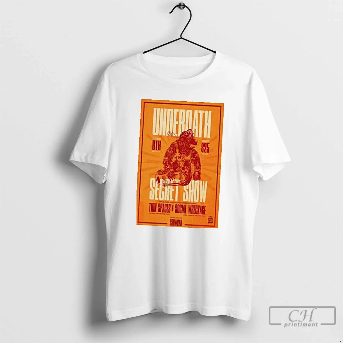 Classic Underoath Secret Show Crowbar October 6 2025 T-Shirts, Hoodie, Sweatshirt - T-Shirt, Sweatshirt, Hoodie