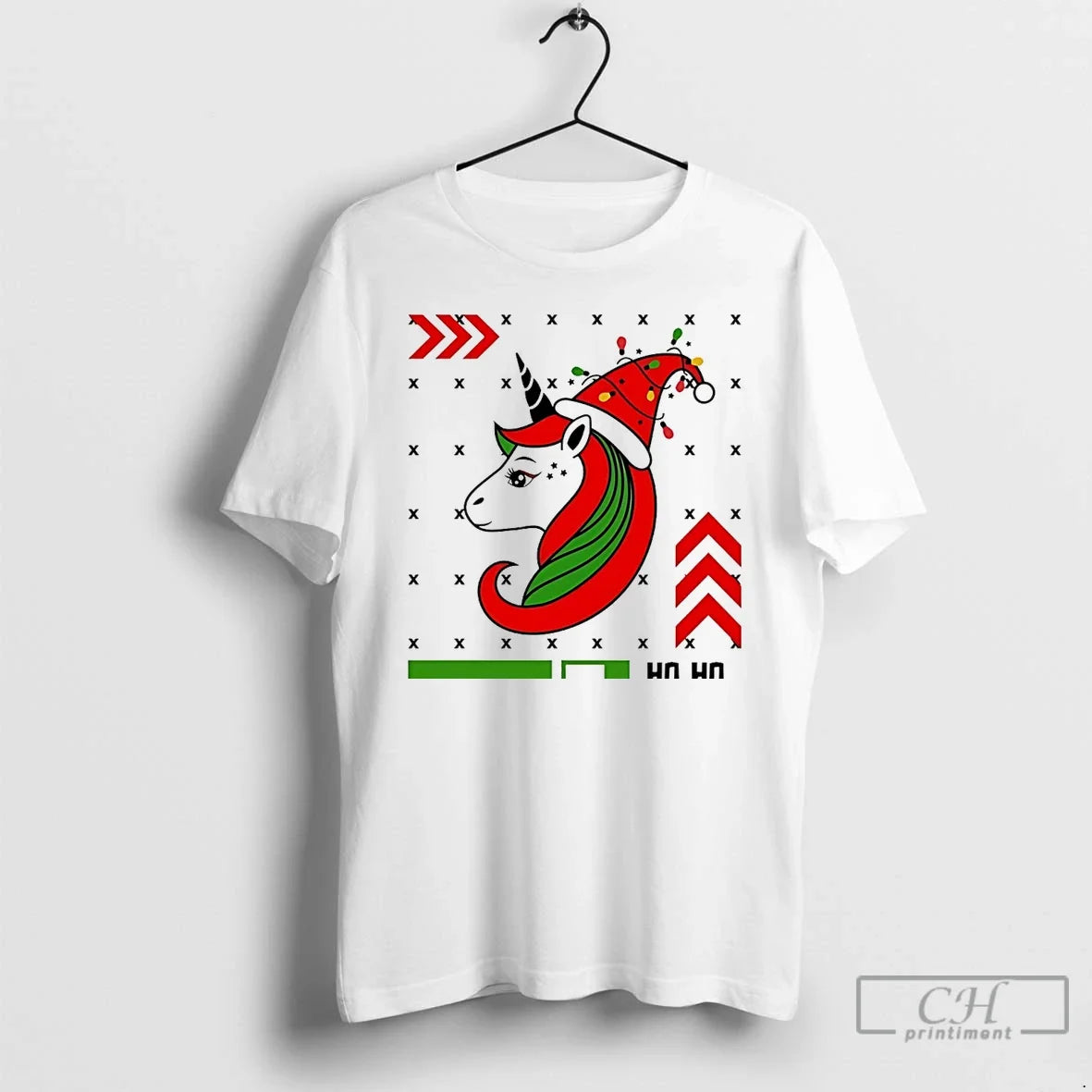 Classic Unicorn Red Green Ho Ho Ho Party White T-Shirts, Hoodie, Sweatshirt - T-Shirt, Sweatshirt, Hoodie