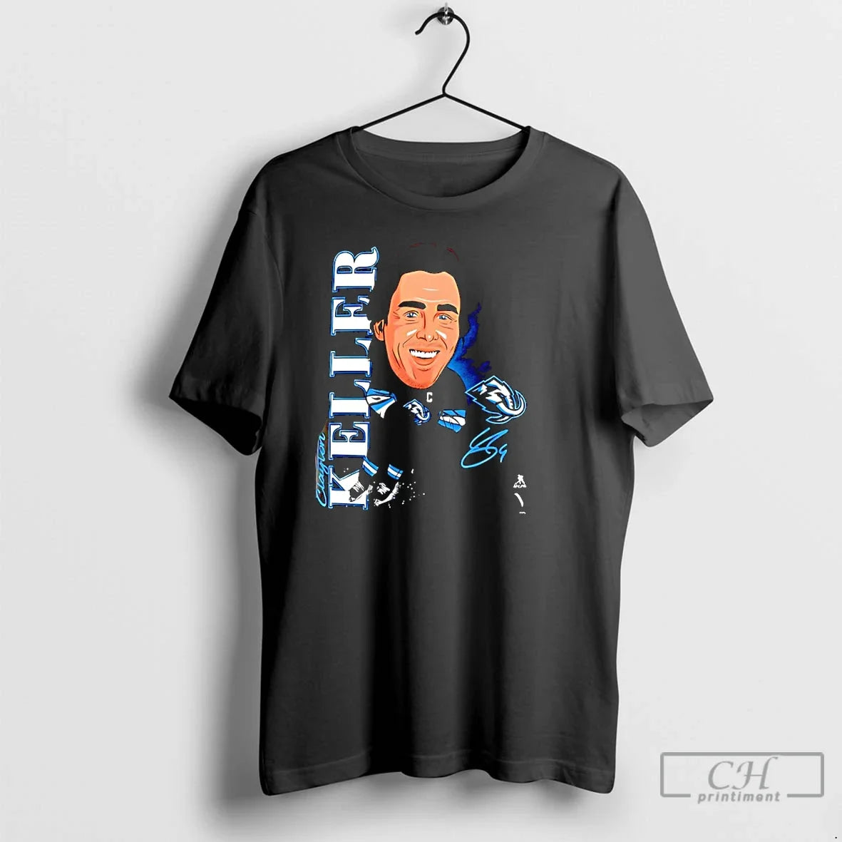 Classic Utah Mammoth Clayton Keller Caricature Player Signature T-Shirts, Hoodie, Sweatshirt - T-Shirt, Sweatshirt, Hoodie