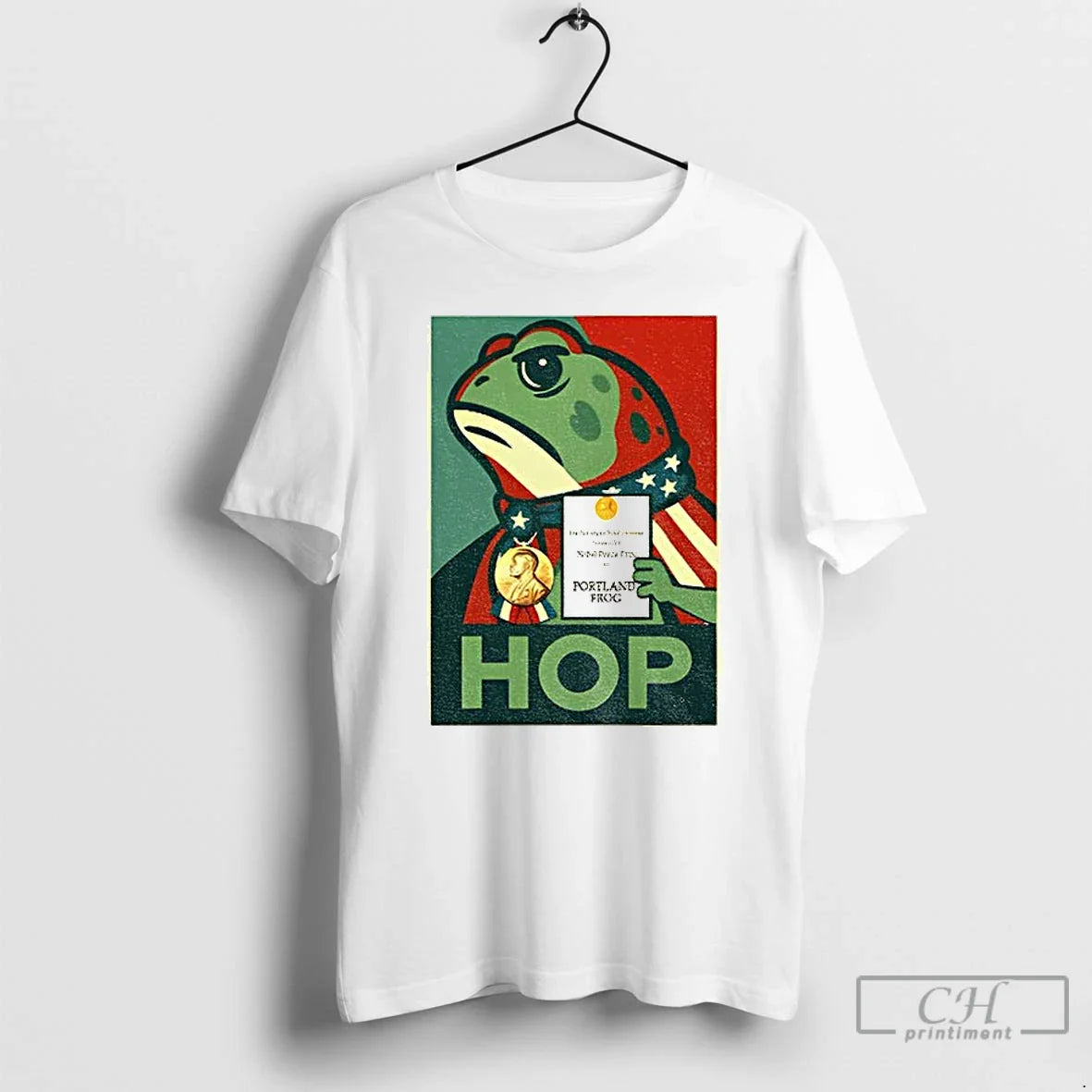 Classic Viral Portland Frog Meme Nobel Peace Prize Funny Political T-Shirts, Hoodie, Sweatshirt - T-Shirt, Sweatshirt, Hoodie