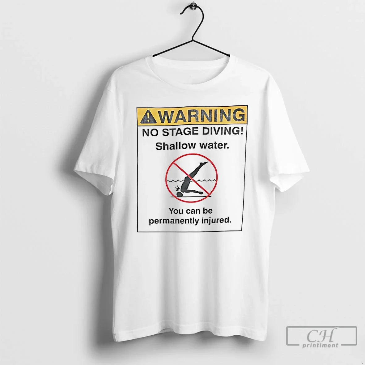 Classic Warning No Stage Diving Shallow Water T-Shirts, Hoodie, Sweatshirt - T-Shirt, Sweatshirt, Hoodie