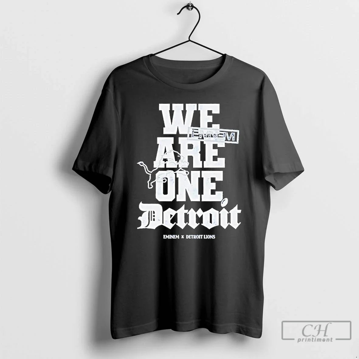 Classic We Are One Detroit Eminem X Detroit Lions T-Shirts, Hoodie, Sweatshirt - T-Shirt, Sweatshirt, Hoodie