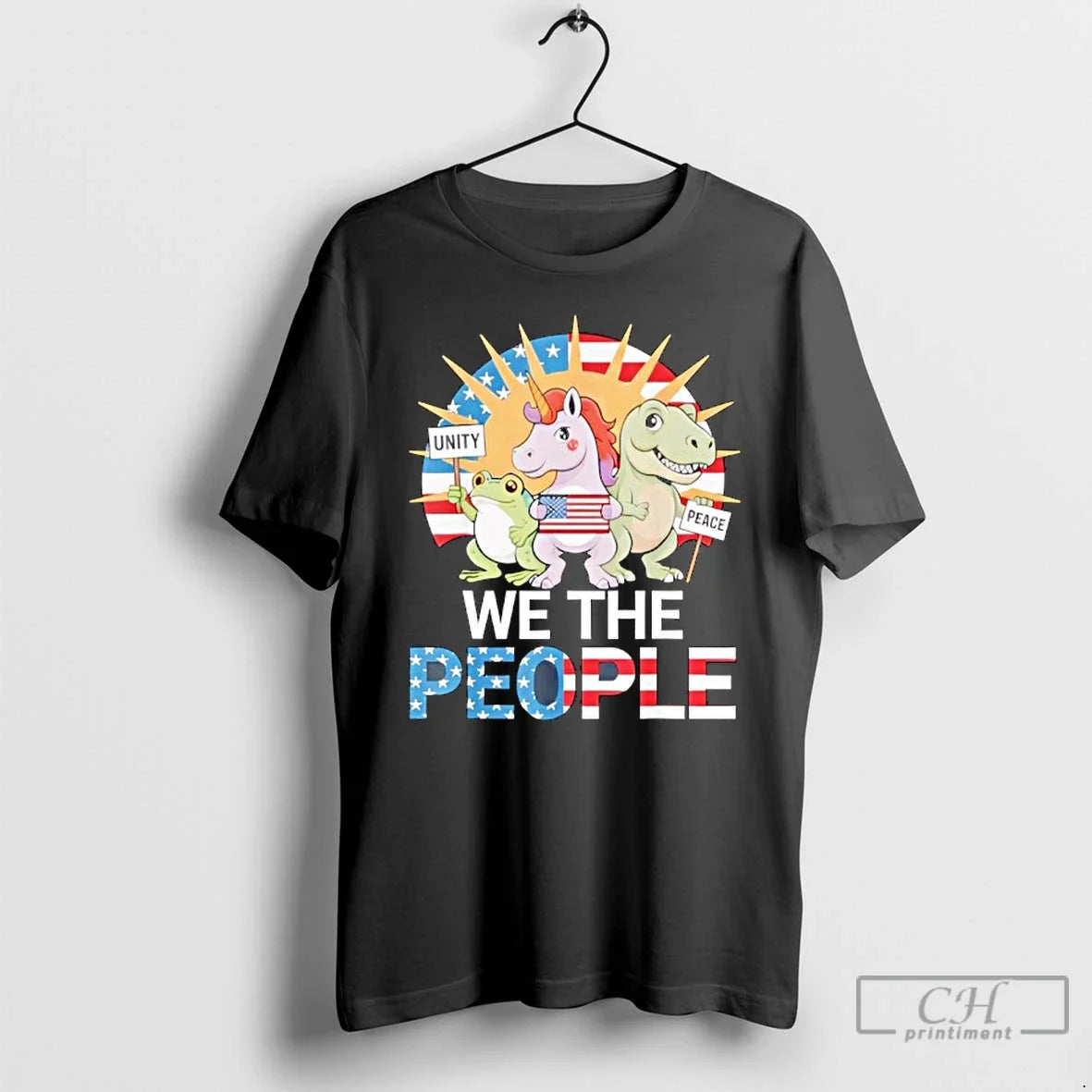 Classic We People Funny Patriotic Us Flag Unicorn Dinosaur Frog T-Shirts, Hoodie, Sweatshirt - T-Shirt, Sweatshirt, Hoodie