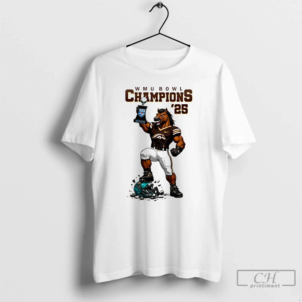 Classic Western Michigan Broncos Myrtle Beach Bowl Champions 2025 Football Mascot T-Shirts, Hoodie, Sweatshirt - T-Shirt, Sweatshirt, Hoodie