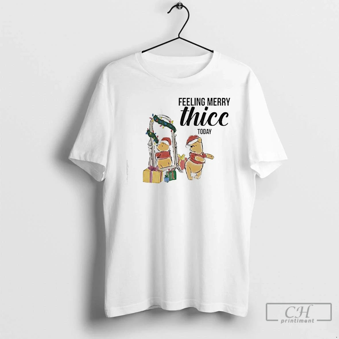 Classic Winnie Pooh Lights Feeling Merry Thicc Today T-Shirts, Hoodie, Sweatshirt - T-Shirt, Sweatshirt, Hoodie
