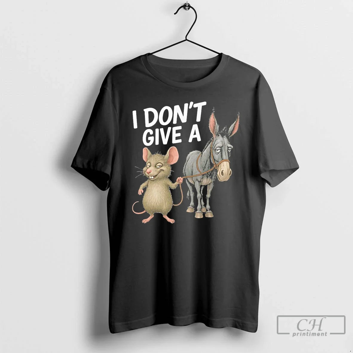Classic I Dont Give Rats Ass Mouse Donkey Funny T-Shirts, Hoodie, Sweatshirt - T-Shirt, Sweatshirt, Hoodie