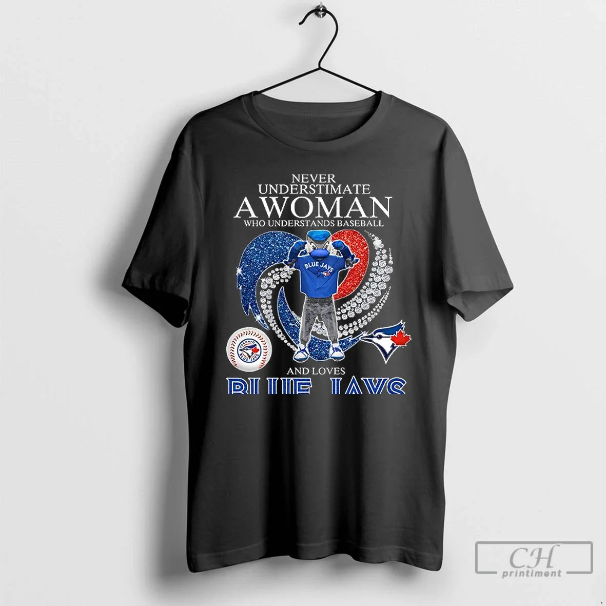 Classic Never Underestimate Woman Who Understands Baseball Loves Toronto Blue Jays Diamond Heart T-Shirts, Hoodie, Sweatshirt - T-Shirt, Sweatshirt, Hoodie