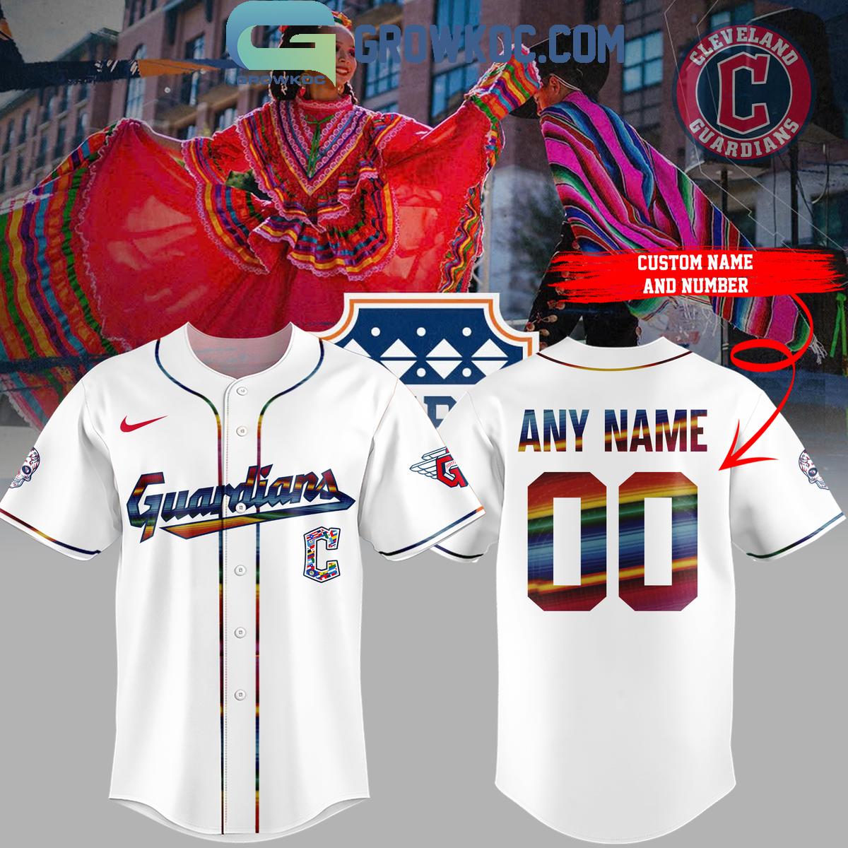 Cleveland Guardians Baseball 2024 Hispanic Heritage Month Personalized Baseball Jersey Unisex T-shirt, Sweatshirt, Hoodie, Long Sleeve Tee - T-Shirt, Sweatshirt, Hoodie