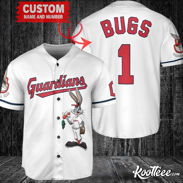 Cleveland Guardians Bugs Bunny Custom Baseball Jersey Unisex T-shirt, Sweatshirt, Hoodie, Long Sleeve Tee - T-Shirt, Sweatshirt, Hoodie