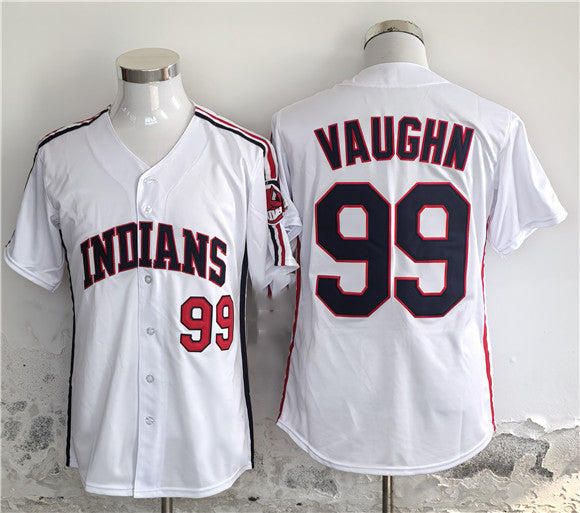 Cleveland Guardians #99 Ricky Vaughn White Stitched Baseball Jersey baseball jersey product view 1