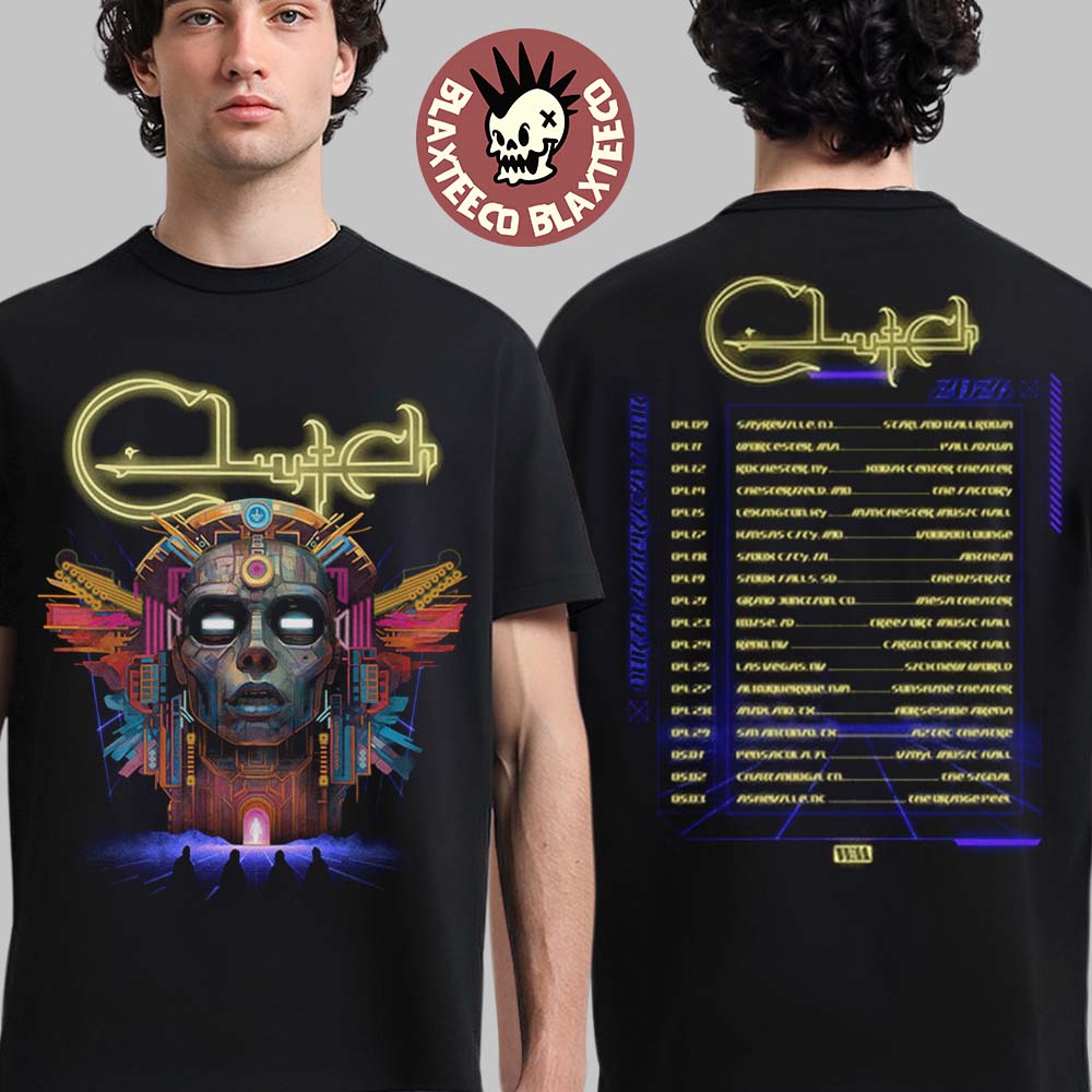 Clutch Suffer No Evil Tour 2026 Merch With Dates Back Two Sided T-Shirt Unisex T-shirt, Sweatshirt, Hoodie, Long Sleeve Tee - T-Shirt, Sweatshirt, Hoodie
