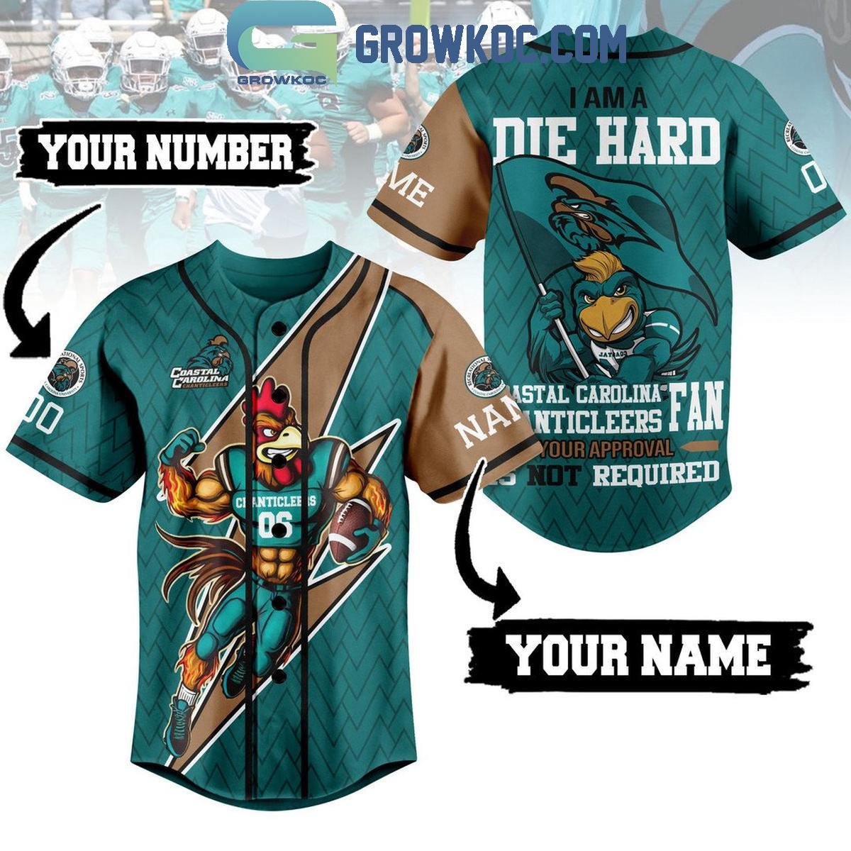Coastal Carolina Chanticleers Your Approval Not Required Personalized Baseball Jersey Unisex T-shirt, Sweatshirt, Hoodie, Long Sleeve Tee - T-Shirt, Sweatshirt, Hoodie