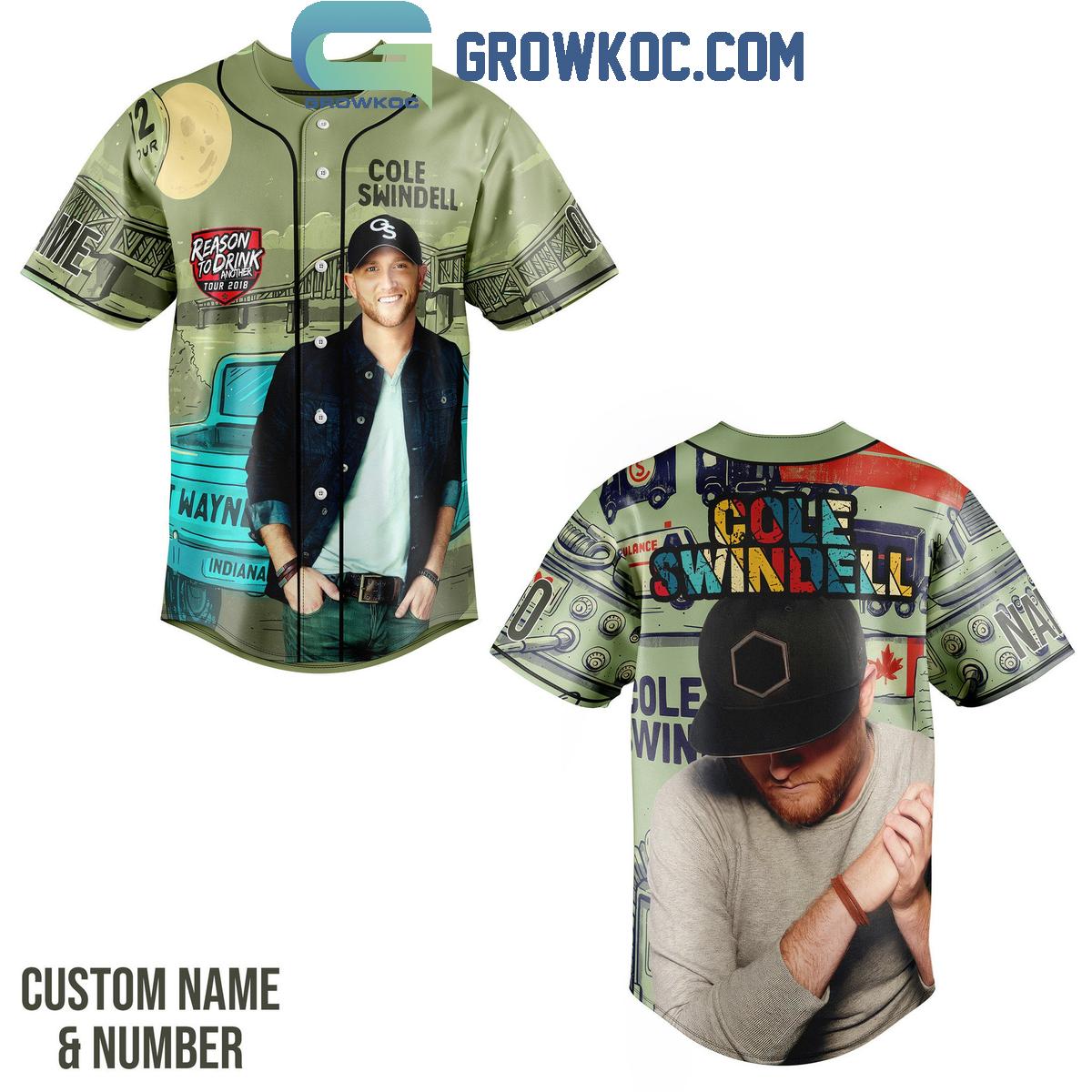 Cole Swindell Never Say Never Fan Personalized Baseball Jersey Unisex T-shirt, Sweatshirt, Hoodie, Long Sleeve Tee - T-Shirt, Sweatshirt, Hoodie