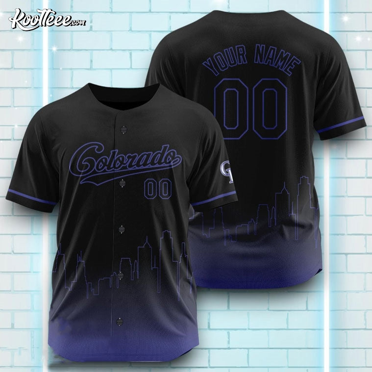 Colorado Rockies Black Blue Pattern Custom Name Baseball Jersey Unisex T-shirt, Sweatshirt, Hoodie, Long Sleeve Tee - T-Shirt, Sweatshirt, Hoodie