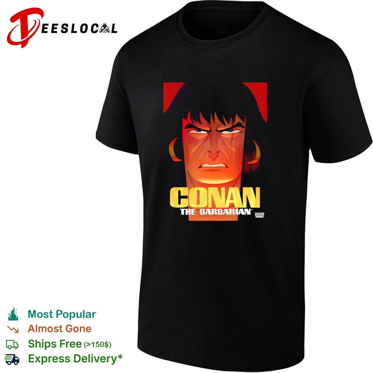 Conan the Barbarian portrait poster shirt Unisex T-shirt, Sweatshirt, Hoodie, Long Sleeve Tee - T-Shirt, Sweatshirt, Hoodie