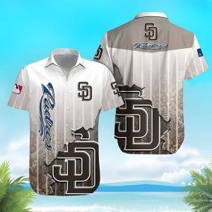 Cool Cracked San Diego Padres Hawaiian Shirt - Padres Hawaiian Shirt Unisex T-shirt, Sweatshirt, Hoodie, Long Sleeve Tee - T-Shirt, Sweatshirt, Hoodie