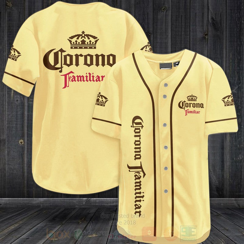 FASHION Corona Familiar Beer Baseball Jerseys Botton Shirt Unisex T-shirt, Sweatshirt, Hoodie, Long Sleeve Tee - T-Shirt, Sweatshirt, Hoodie