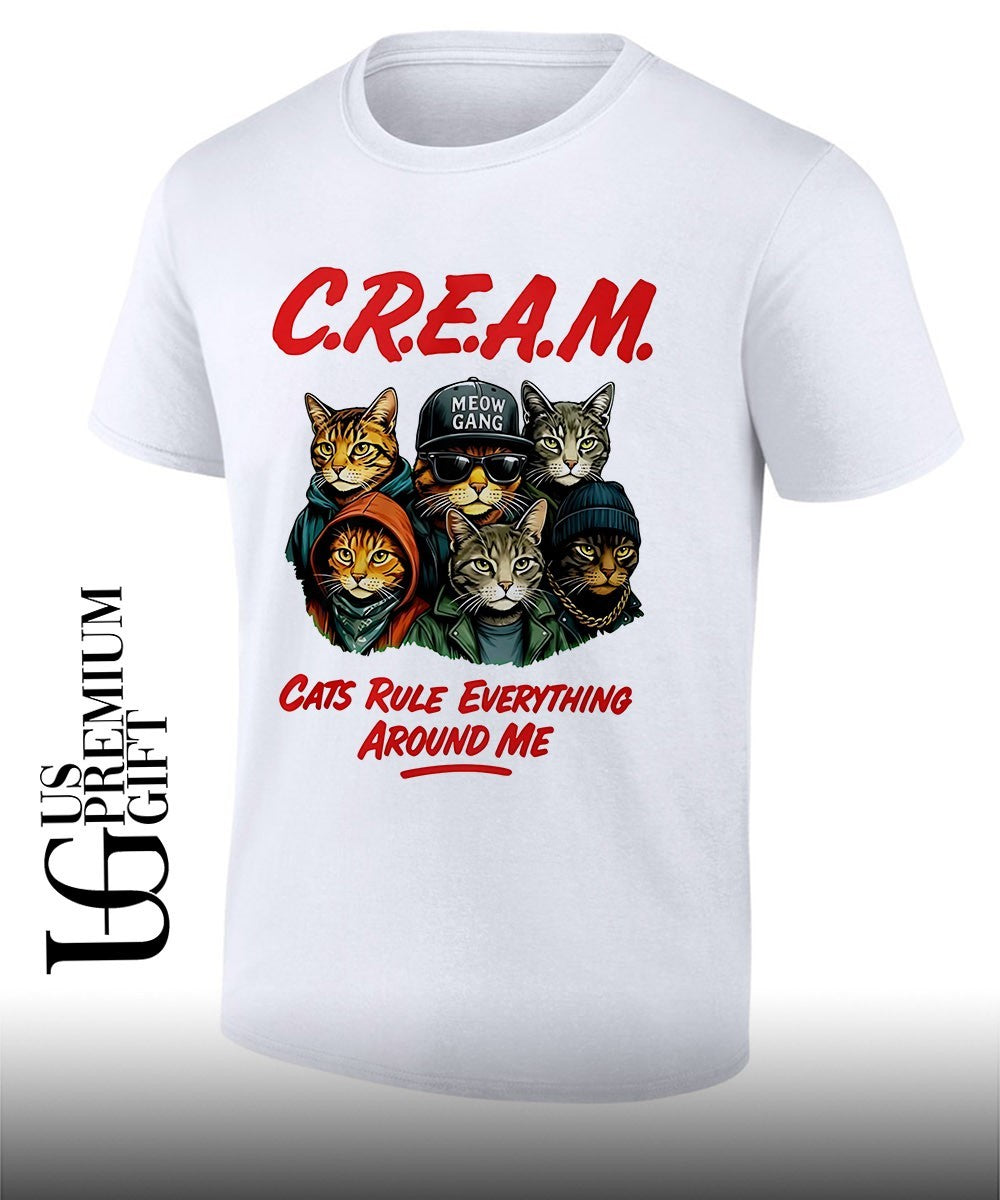 Cream cats rule everything around me shirt Unisex T-shirt, Sweatshirt, Hoodie, Long Sleeve Tee - T-Shirt, Sweatshirt, Hoodie