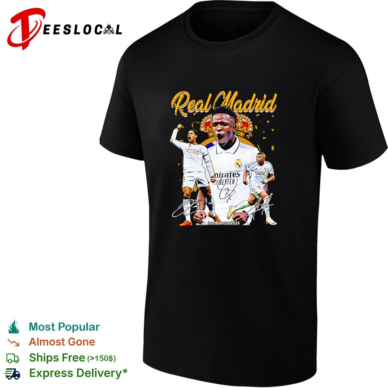 Cristiano Ronaldo Vinicius Junior Real Madrid Los Blancos 2024 shirt Unisex T-shirt, Sweatshirt, Hoodie, Long Sleeve Tee - T-Shirt, Sweatshirt, Hoodie
