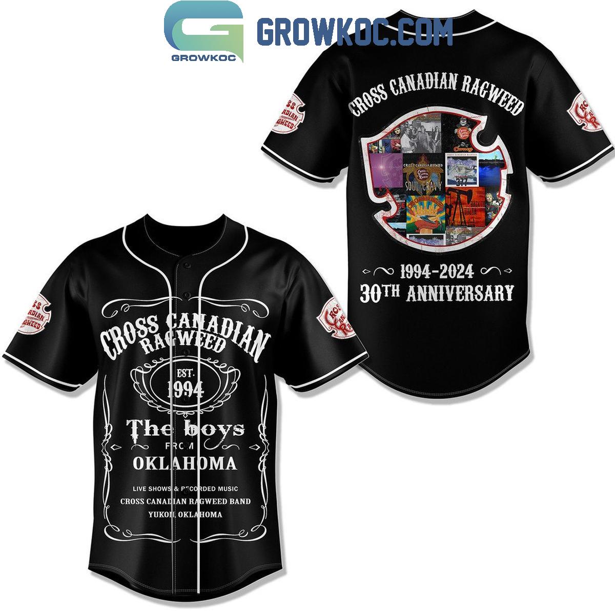 Cross Canadian Ragweed 1994-2024 The Boys 30th Anniversary Baseball Jersey Unisex T-shirt, Sweatshirt, Hoodie, Long Sleeve Tee - T-Shirt, Sweatshirt, Hoodie