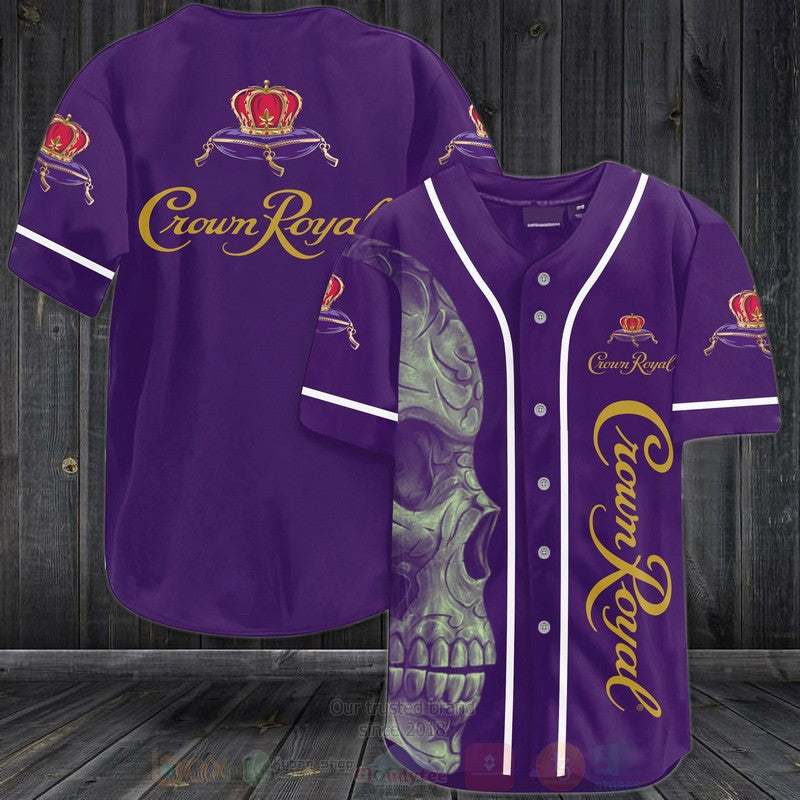 FASHION Crown Royal Skull Baseball Jerseys Botton Shirt Unisex T-shirt, Sweatshirt, Hoodie, Long Sleeve Tee - T-Shirt, Sweatshirt, Hoodie