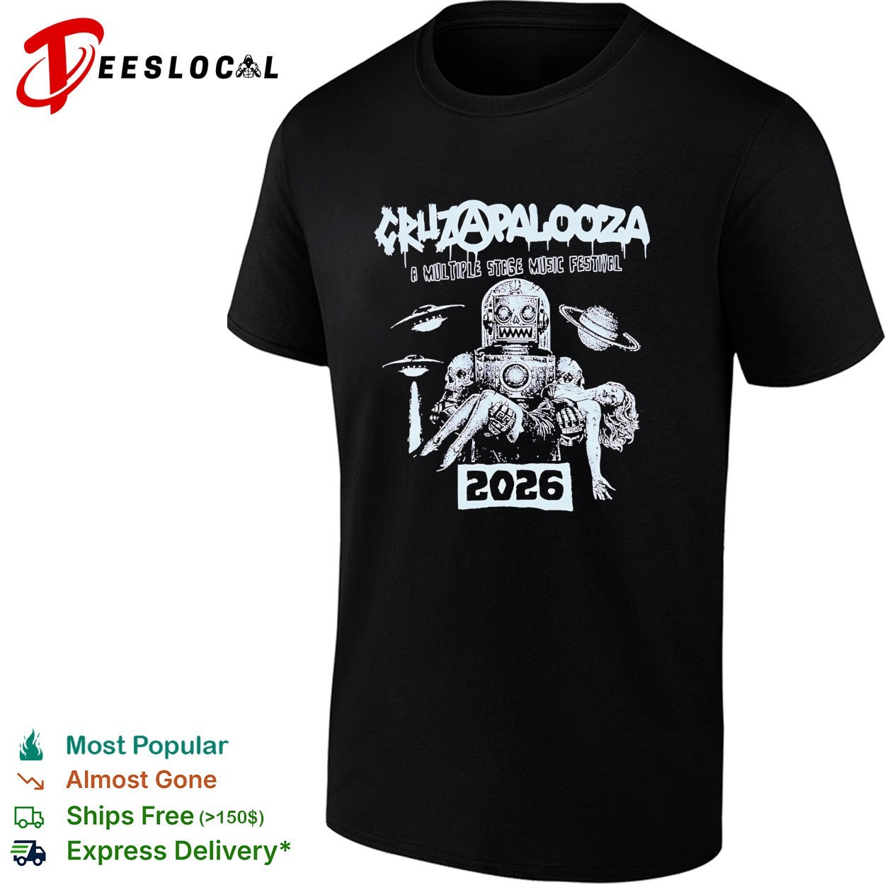 Cruzapalooza a multiple stage music festival 2026 shirt Unisex T-shirt, Sweatshirt, Hoodie, Long Sleeve Tee - T-Shirt, Sweatshirt, Hoodie