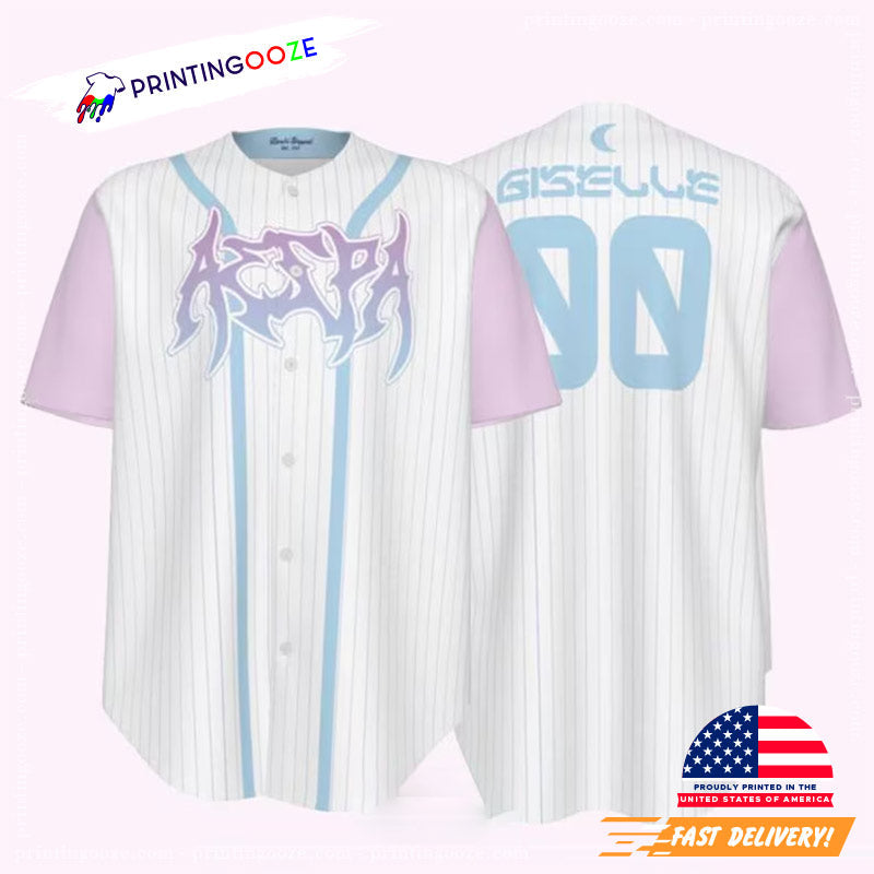 Custom Aespa Members Kpop Girl Group Baseball Jersey Unisex T-shirt, Sweatshirt, Hoodie, Long Sleeve Tee - T-Shirt, Sweatshirt, Hoodie